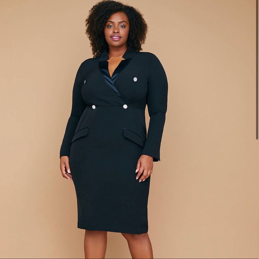 Lane Bryant Black Tuxedo Dress